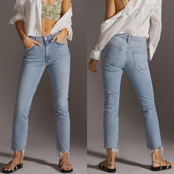NEW Agolde Merrel Mid Rise Denim Straight Jeans in wash Astray Size: 31